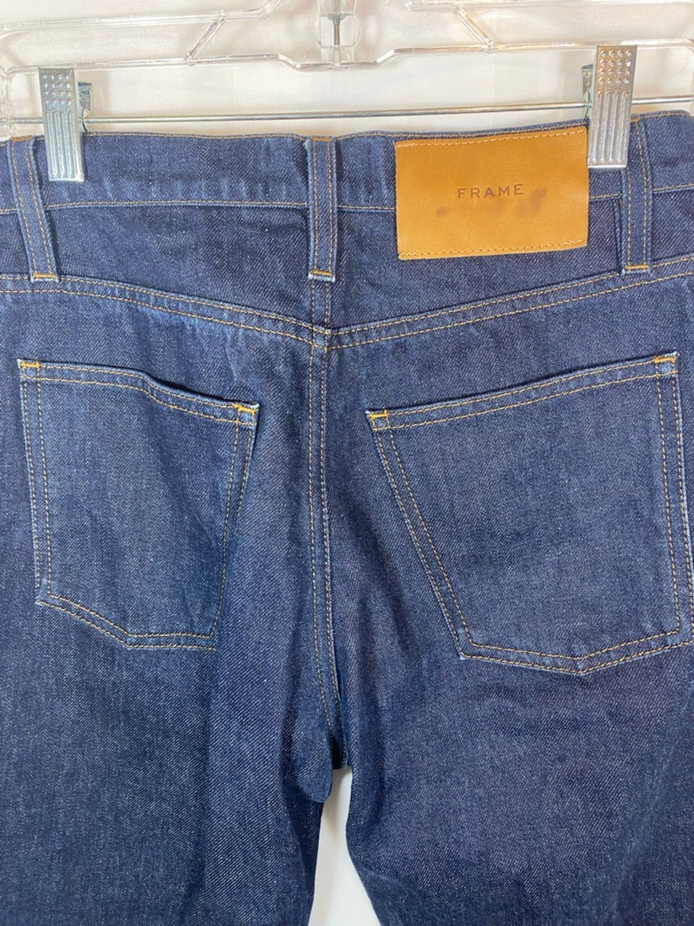 FRAME Le Italien True Straight Dark Blue Denim Jeans 100% Cotton - Picture 4 of 8